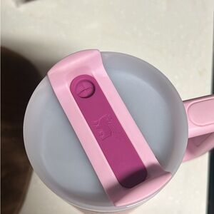 Stanley Pink and White Travel Mug